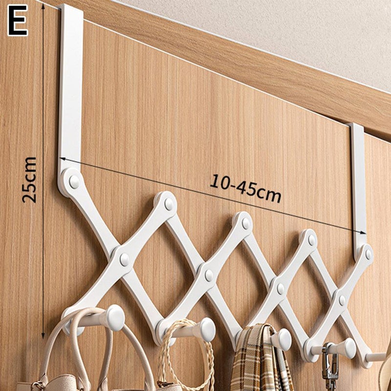 No-drill door hangers, hooks, and key hooks for hanging coats and hats.